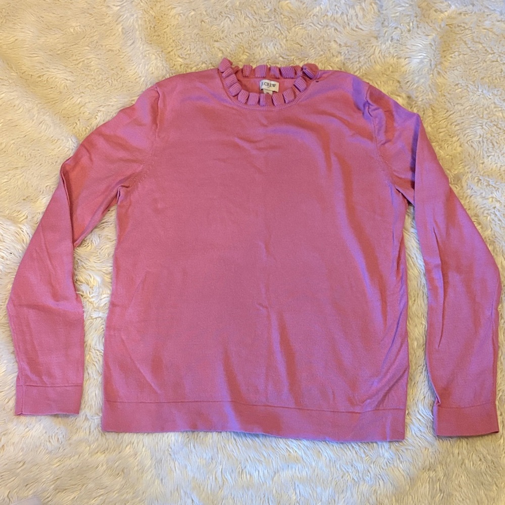 Lightweight pink J Crew sweater - perfect for spring!